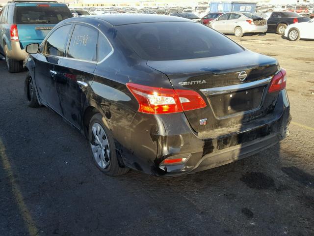 3N1AB7AP5GY250114 - 2016 NISSAN SENTRA S BLACK photo 3