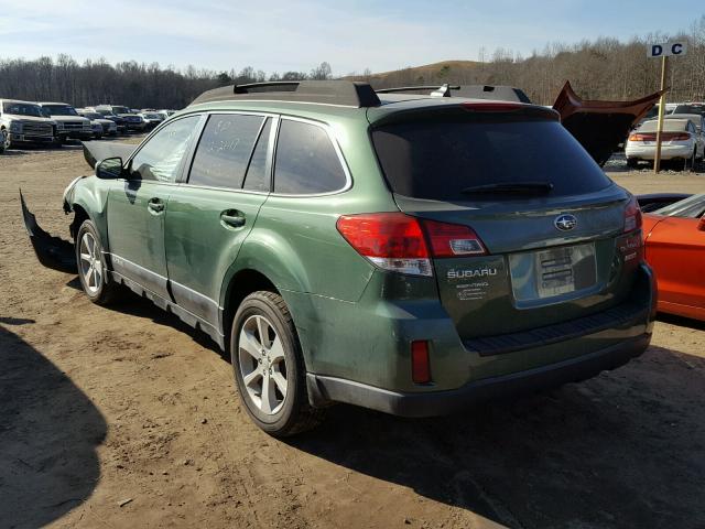 4S4BRBCC5E3216458 - 2014 SUBARU OUTBACK 2. GREEN photo 3