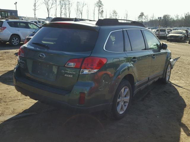 4S4BRBCC5E3216458 - 2014 SUBARU OUTBACK 2. GREEN photo 4