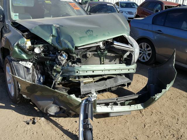 4S4BRBCC5E3216458 - 2014 SUBARU OUTBACK 2. GREEN photo 9