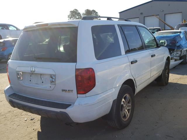 5FNYF18524B000919 - 2004 HONDA PILOT EXL WHITE photo 4