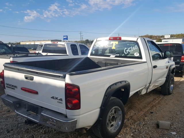 3D7KS26D27G791989 - 2007 DODGE RAM 2500 S თეთრი ფოტო 4