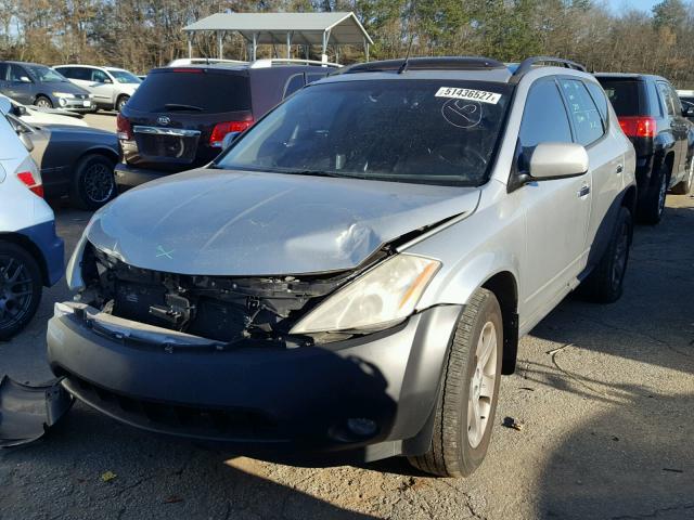 JN8AZ08T73W104693 - 2003 NISSAN MURANO SL SILVER photo 2