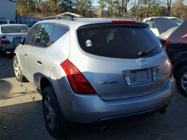 JN8AZ08T73W104693 - 2003 NISSAN MURANO SL SILVER photo 3