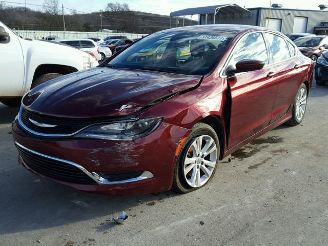 1C3CCCAB1FN697197 - 2015 CHRYSLER 200 LIMITE BURGUNDY photo 2