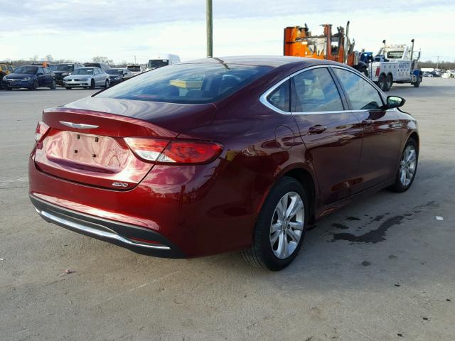 1C3CCCAB1FN697197 - 2015 CHRYSLER 200 LIMITE BURGUNDY photo 4