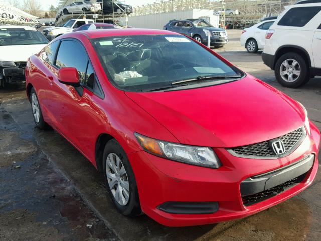 2HGFG3B57CH557358 - 2012 HONDA CIVIC LX RED photo 1