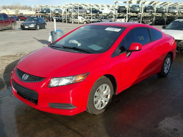 2HGFG3B57CH557358 - 2012 HONDA CIVIC LX RED photo 2