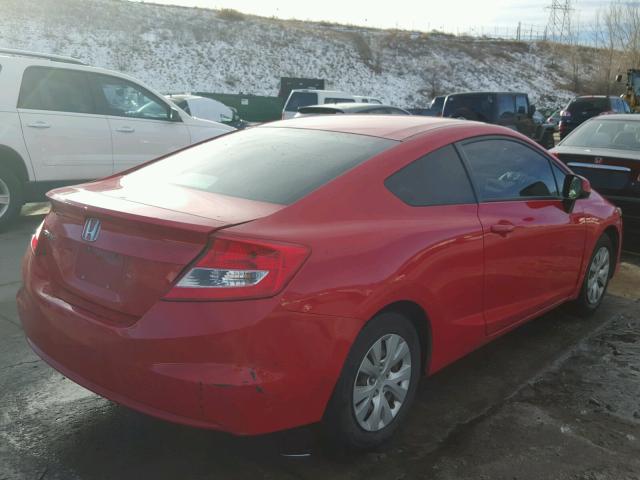 2HGFG3B57CH557358 - 2012 HONDA CIVIC LX RED photo 4