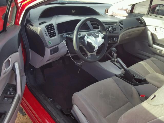 2HGFG3B57CH557358 - 2012 HONDA CIVIC LX RED photo 9