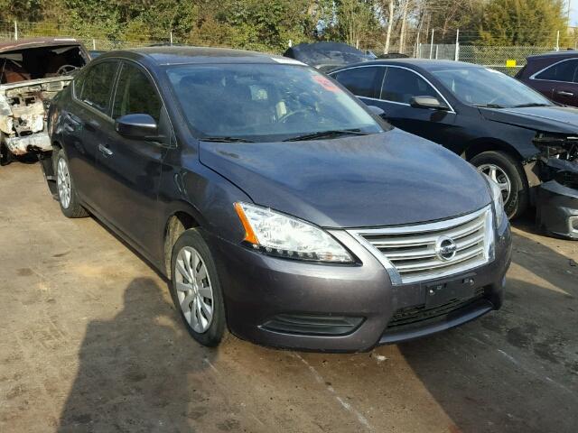 3N1AB7APXEL613632 - 2014 NISSAN SENTRA S GRAY photo 1