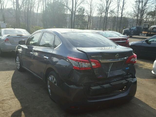 3N1AB7APXEL613632 - 2014 NISSAN SENTRA S GRAY photo 3