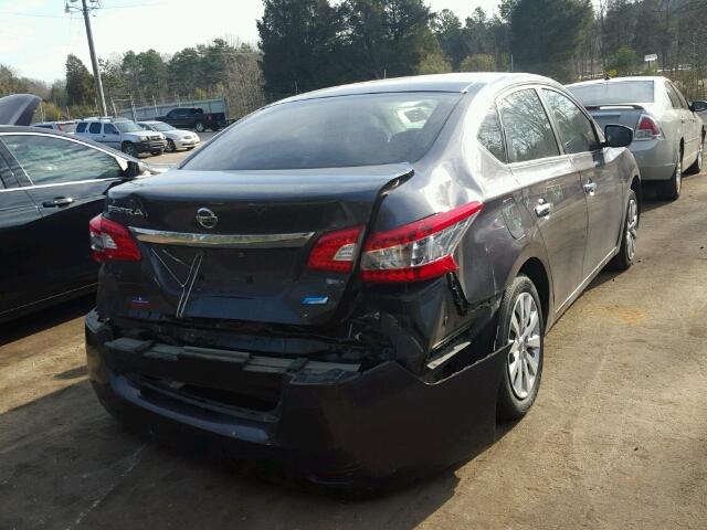 3N1AB7APXEL613632 - 2014 NISSAN SENTRA S GRAY photo 4