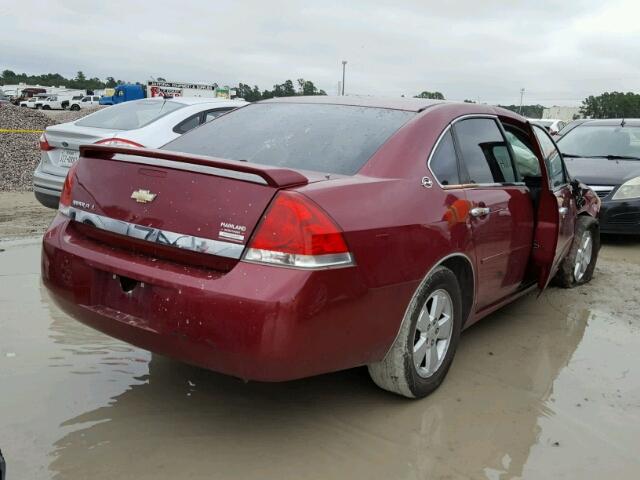 2G1WT55K869110939 - 2006 CHEVROLET IMPALA LT RED photo 4