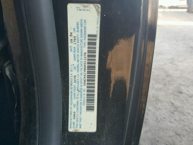 3VWCM31Y85M311278 - 2005 VOLKSWAGEN NEW BEETLE 黑色 照片 10