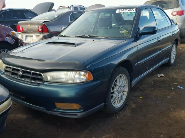 4S3BD6754W7203930 - 1998 SUBARU LEGACY GT GREEN photo 2