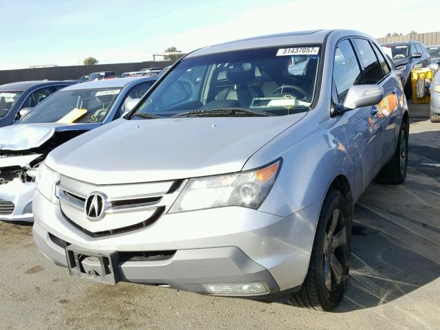 2HNYD28517H522266 - 2007 ACURA MDX SPORT SILVER photo 2