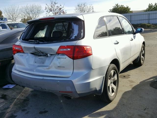 2HNYD28517H522266 - 2007 ACURA MDX SPORT SILVER photo 4