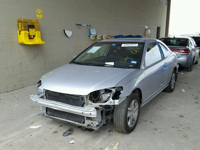 1HGEM22904L056916 - 2004 HONDA CIVIC EX SILVER photo 2