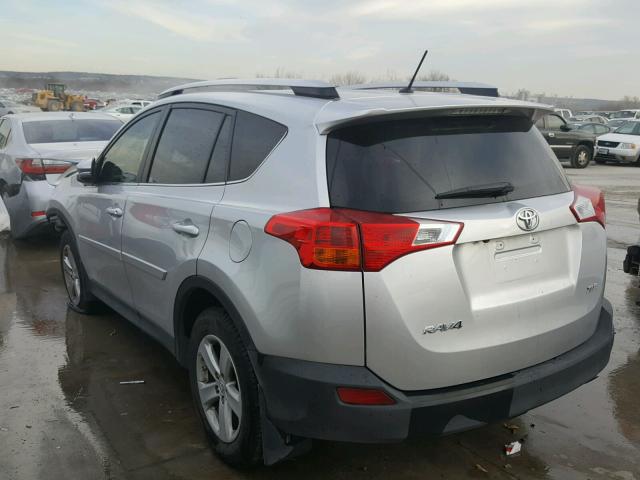 JTMWFREV4D5006765 - 2013 TOYOTA RAV4 XLE SILVER photo 3