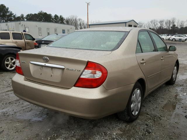 4T1BE32KX3U182213 - 2003 TOYOTA CAMRY LE TAN photo 4