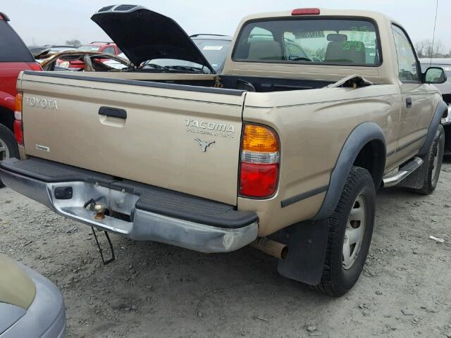 5TENM92N54Z328401 - 2004 TOYOTA TACOMA PRE GOLD photo 4