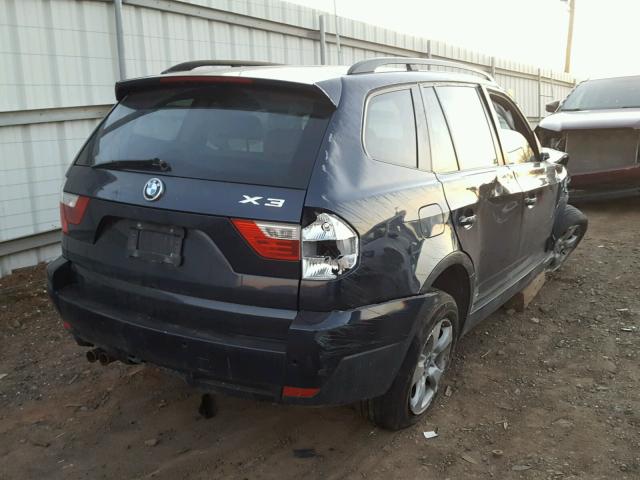 WBXPC93477WF06771 - 2007 BMW X3 3.0SI BLUE photo 4