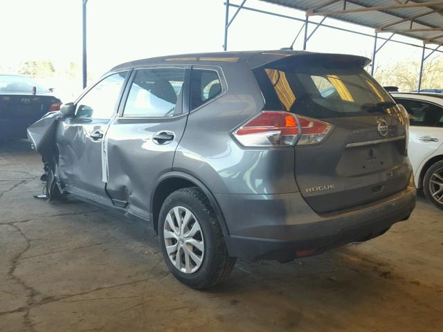 KNMAT2MV7GP695365 - 2016 NISSAN ROGUE S GRAY photo 3