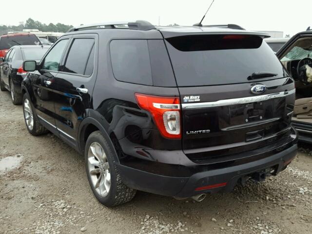 1FM5K7F80DGC60199 - 2013 FORD EXPLORER L BLACK photo 3