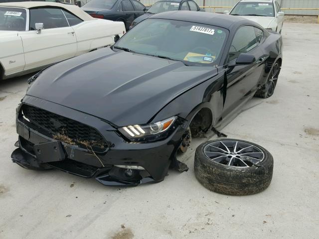 1FA6P8TH9H5276915 - 2017 FORD MUSTANG BLACK photo 2