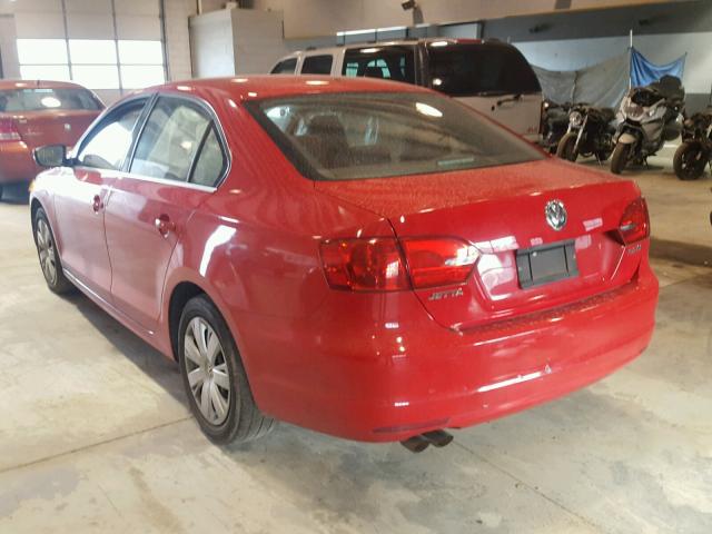 3VWDP7AJ3DM260342 - 2013 VOLKSWAGEN JETTA SE RED photo 3