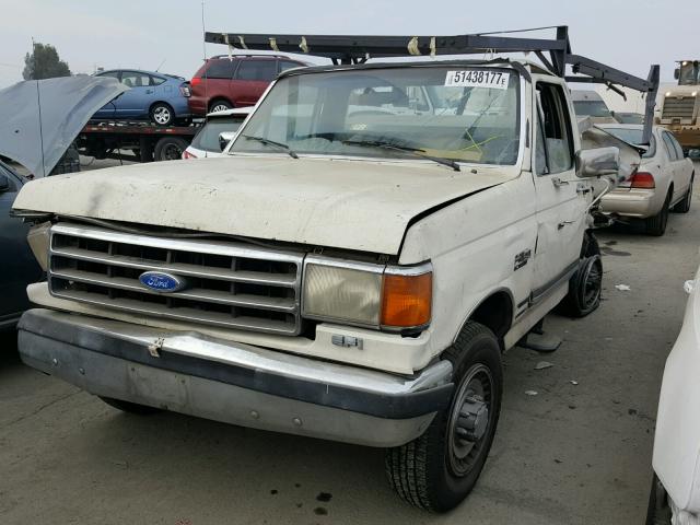 2FTHF25G4LCB33098 - 1990 FORD F250 WHITE photo 2