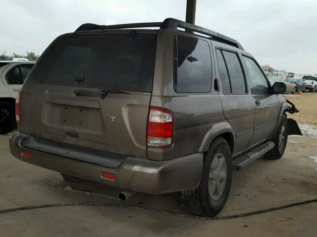 JN8DR09X52W662619 - 2002 NISSAN PATHFINDER GRAY photo 4