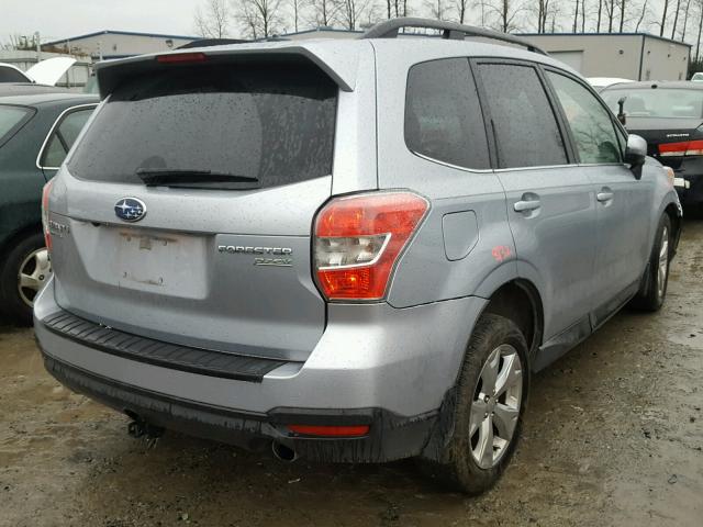 JF2SJAPC6EH487422 - 2014 SUBARU FORESTER 2 GRAY photo 4