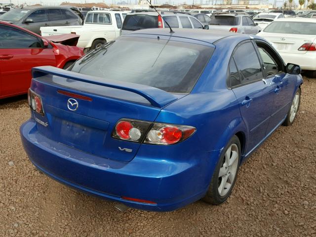 1YVHP84D865M02736 - 2006 MAZDA 6 S BLUE photo 4