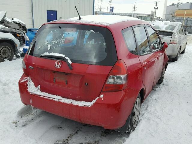 JHMGD38438S809549 - 2008 HONDA FIT RED photo 4