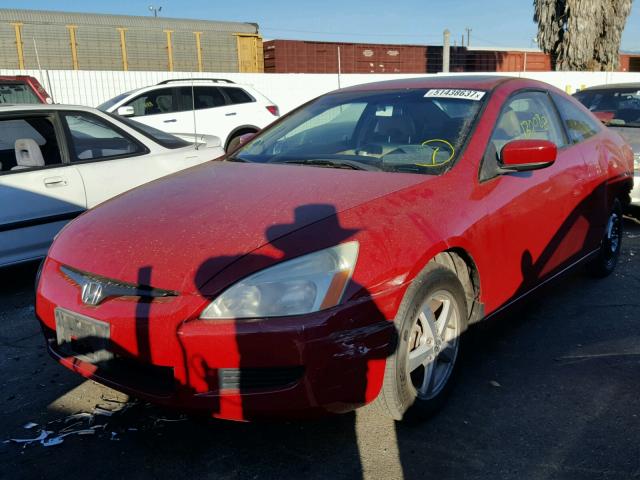 1HGCM72654A014361 - 2004 HONDA ACCORD EX RED photo 2