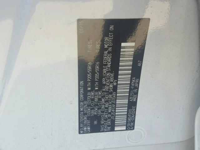 JTLZE4FE6FJ070449 - 2015 TOYOTA SCION XB Gümüş foto 10