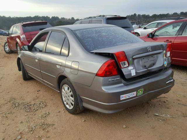 2HGES16515H602919 - 2005 HONDA CIVIC LX SILVER photo 3