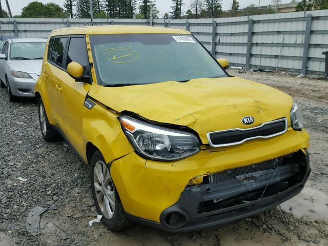 KNDJP3A53F7186614 - 2015 KIA SOUL + YELLOW photo 1