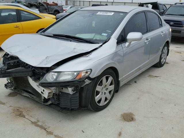 19XFA1F58BE047304 - 2011 HONDA CIVIC LX SILVER photo 2