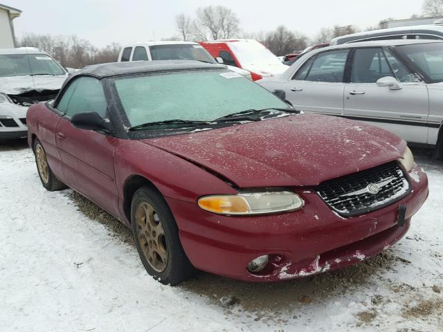 3C3EL55H8XT577482 - 1999 CHRYSLER SEBRING JX MAROON photo 1