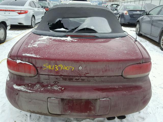 3C3EL55H8XT577482 - 1999 CHRYSLER SEBRING JX MAROON photo 6