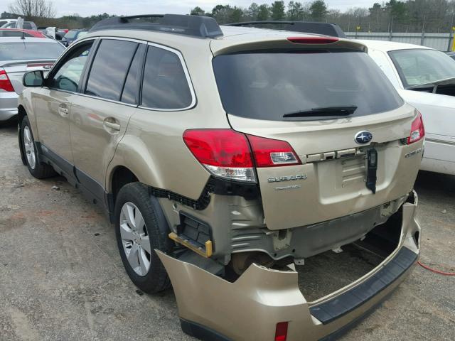 4S4BRCGC2A3338432 - 2010 SUBARU OUTBACK 2. GOLD photo 3