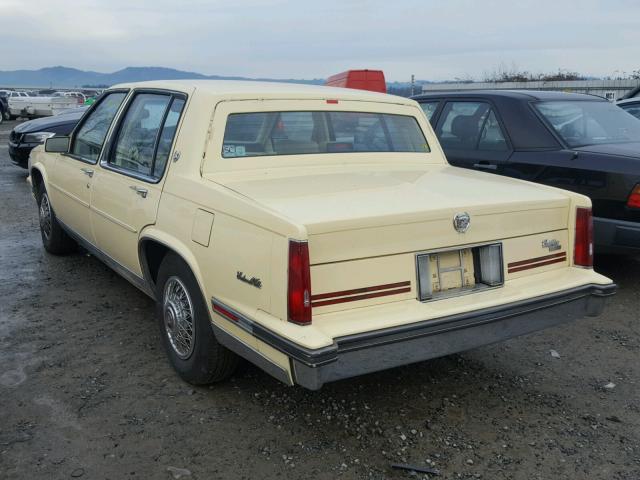 1G6CD5156J4270632 - 1988 CADILLAC DEVILLE YELLOW photo 3