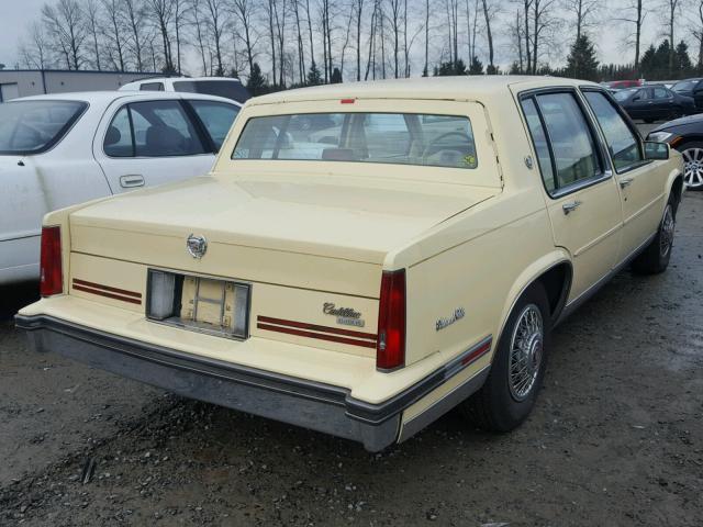 1G6CD5156J4270632 - 1988 CADILLAC DEVILLE YELLOW photo 4