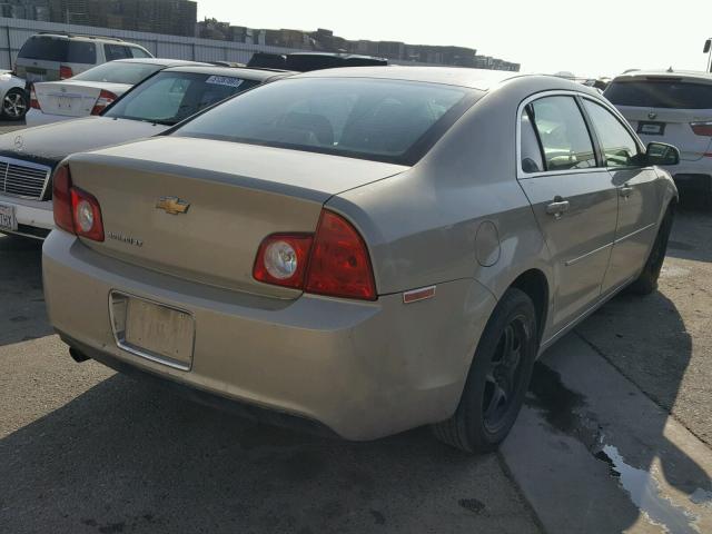 1G1ZC5EB4AF240424 - 2010 CHEVROLET MALIBU 1LT TAN photo 4