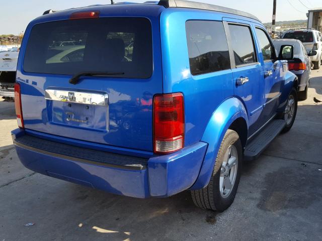 1D8GT58K27W636033 - 2007 DODGE NITRO SLT BLUE photo 4