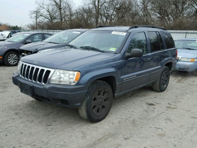 1J4GW48S03C571091 - 2003 JEEP GRAND CHER BLUE photo 2