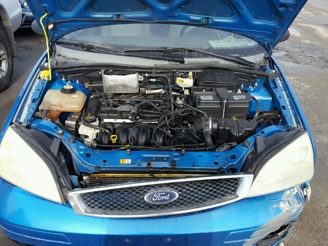 1FAFP34N07W106281 - 2007 FORD FOCUS ZX4 BLUE photo 7